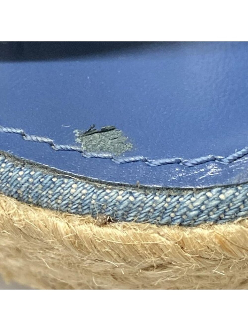 Louis Vuitton Sandals 35 Navy Ivory Wedge Sole Leather - Picture 8 of 8